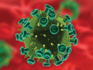 Virus HIV vypadá jako z jiného světa. Foto: Wikipedia