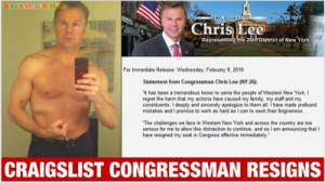   Kongresman za New York Chris Lee musel rezignovat, když se na veřejnost dostal jeho sexuálně zaměřený inzerát. Foto: Twitter